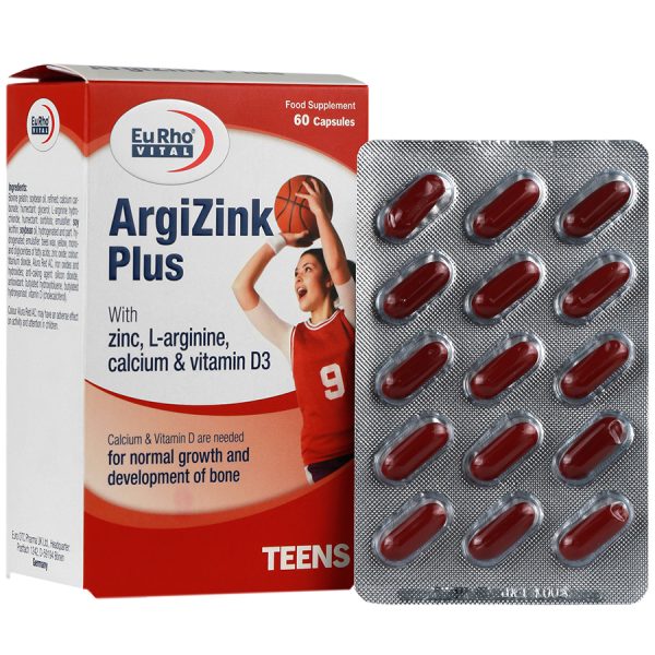 کپسول آرژی زینک پلاس یوروویتال 60عدد